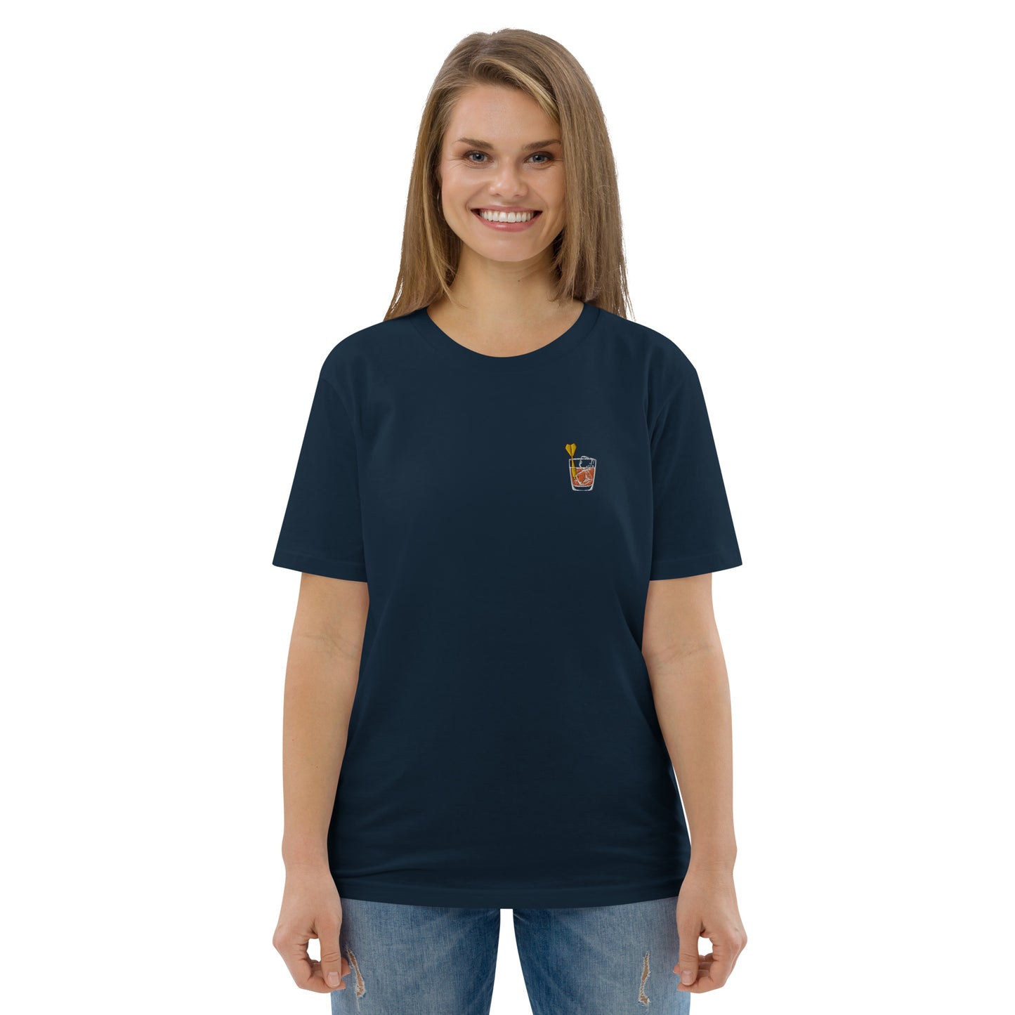 Jacky for Check | Besticktes Frauen Bio-Baumwoll-T-Shirt