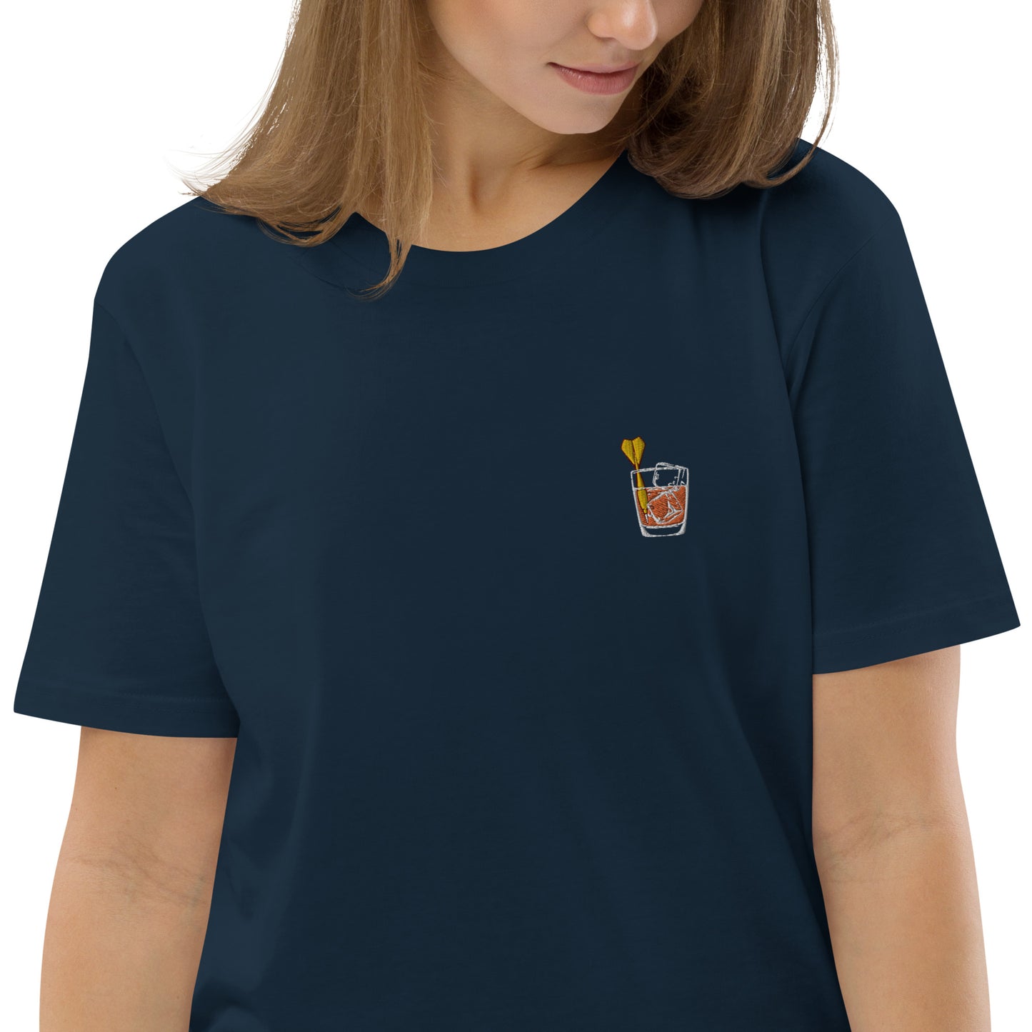 Jacky for Check | Besticktes Frauen Bio-Baumwoll-T-Shirt