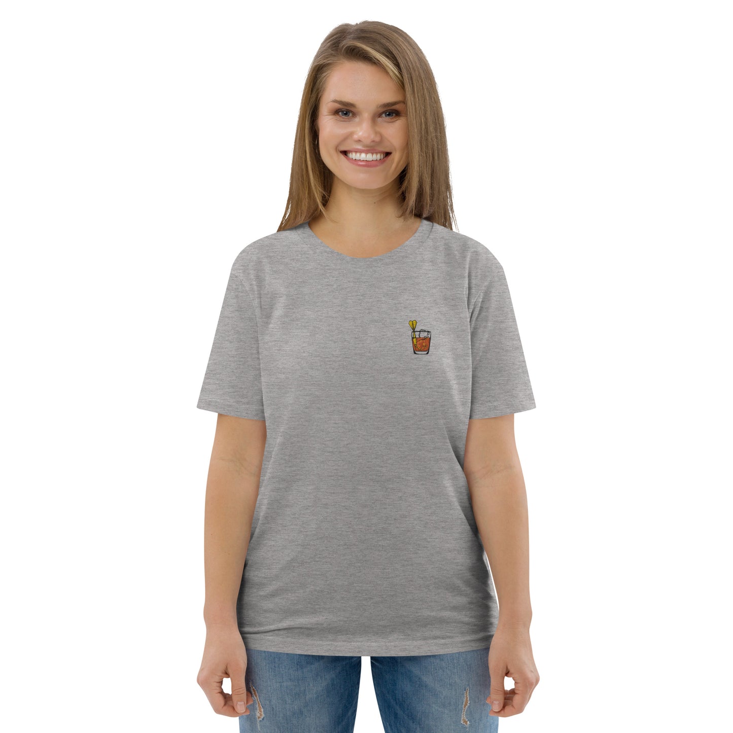 Jacky for Check | Besticktes Frauen Bio-Baumwoll-T-Shirt