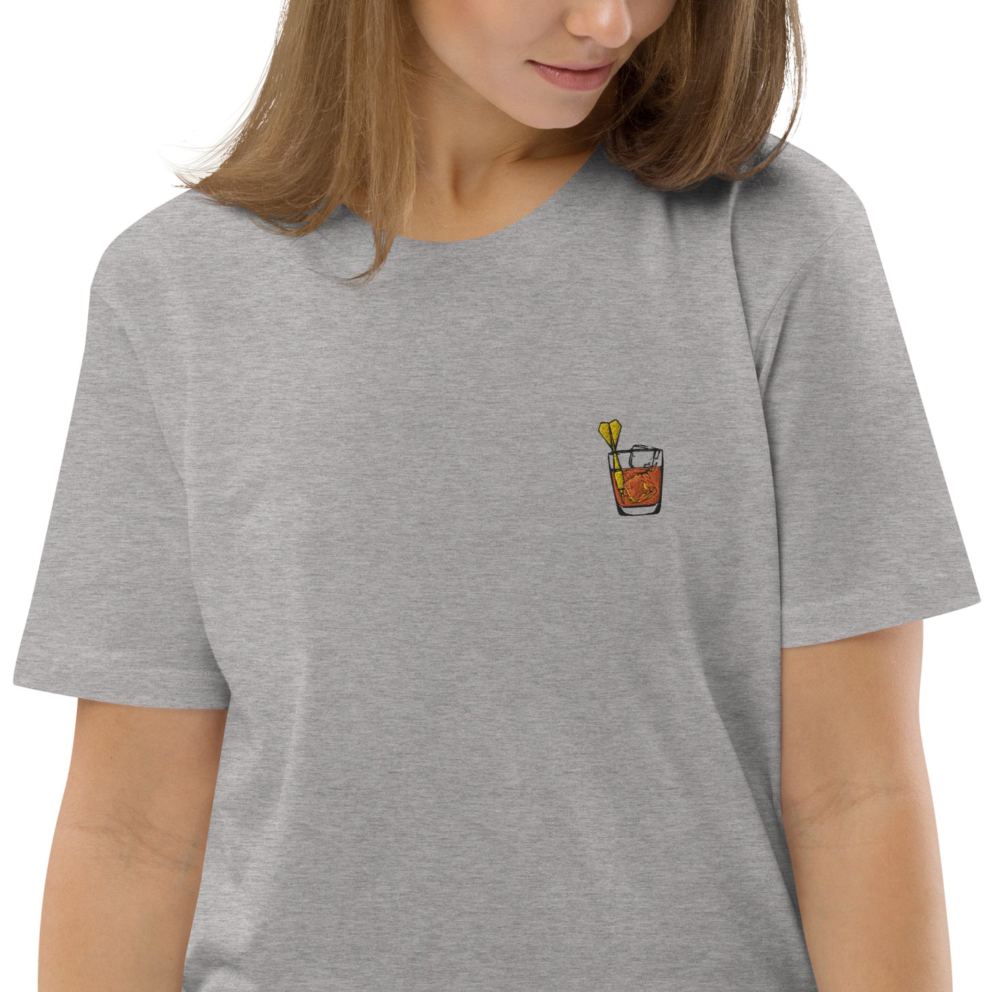 Jacky for Check | Besticktes Frauen Bio-Baumwoll-T-Shirt