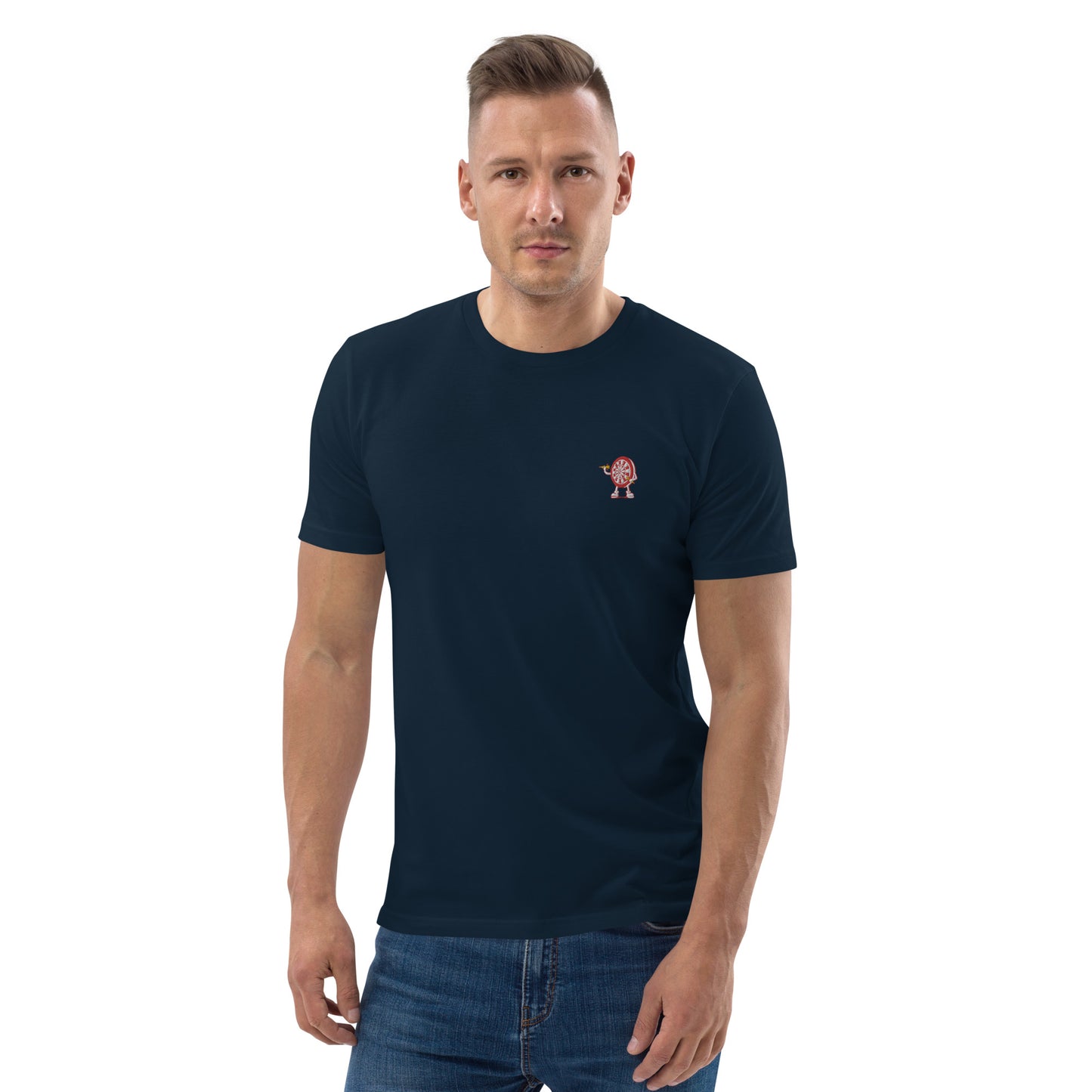 Scheibenwerfer | Besticktes Männer Bio Baumwoll T-Shirt