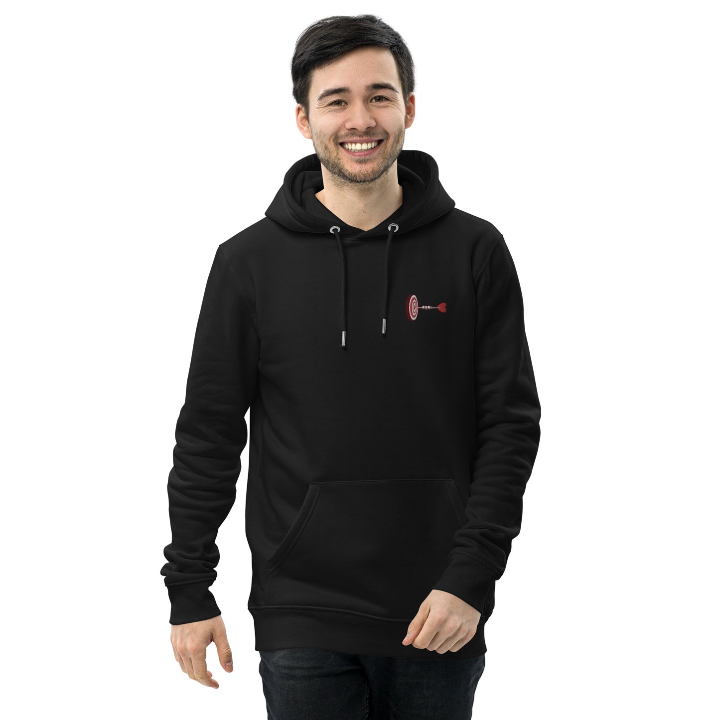Dartboard | Bestickter Männer Bio Baumwoll Hoodie