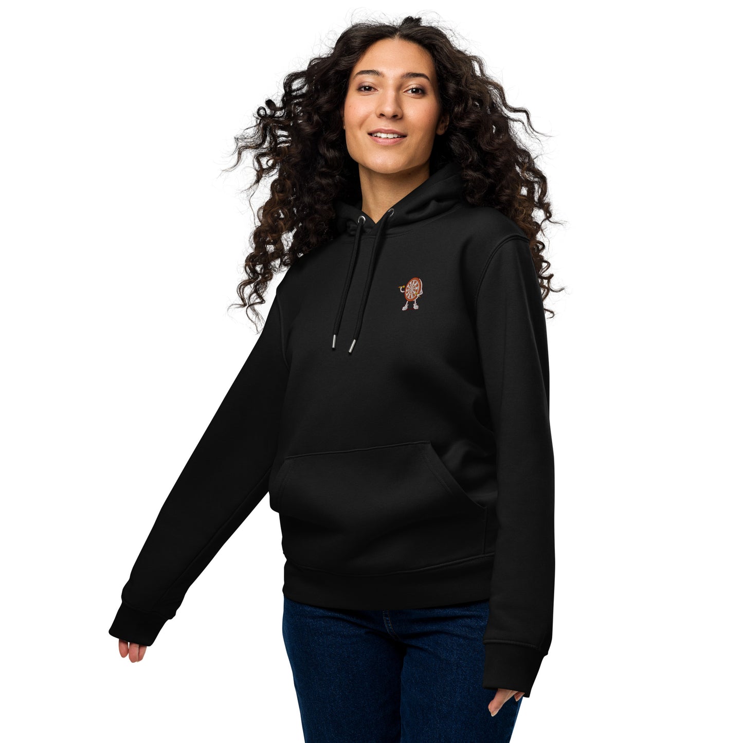 Scheibenwerfer | Bestickter Frauen Bio Baumwoll Hoodie