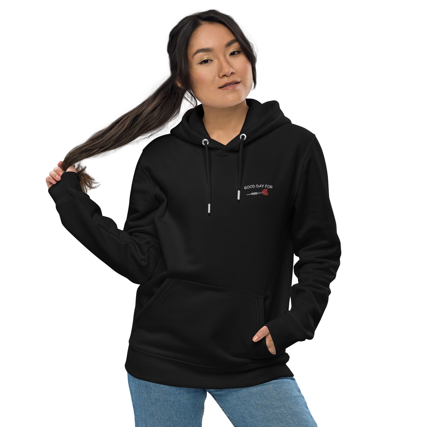 Good Day for Dart | Bestickter Frauen Bio Baumwoll Hoodie