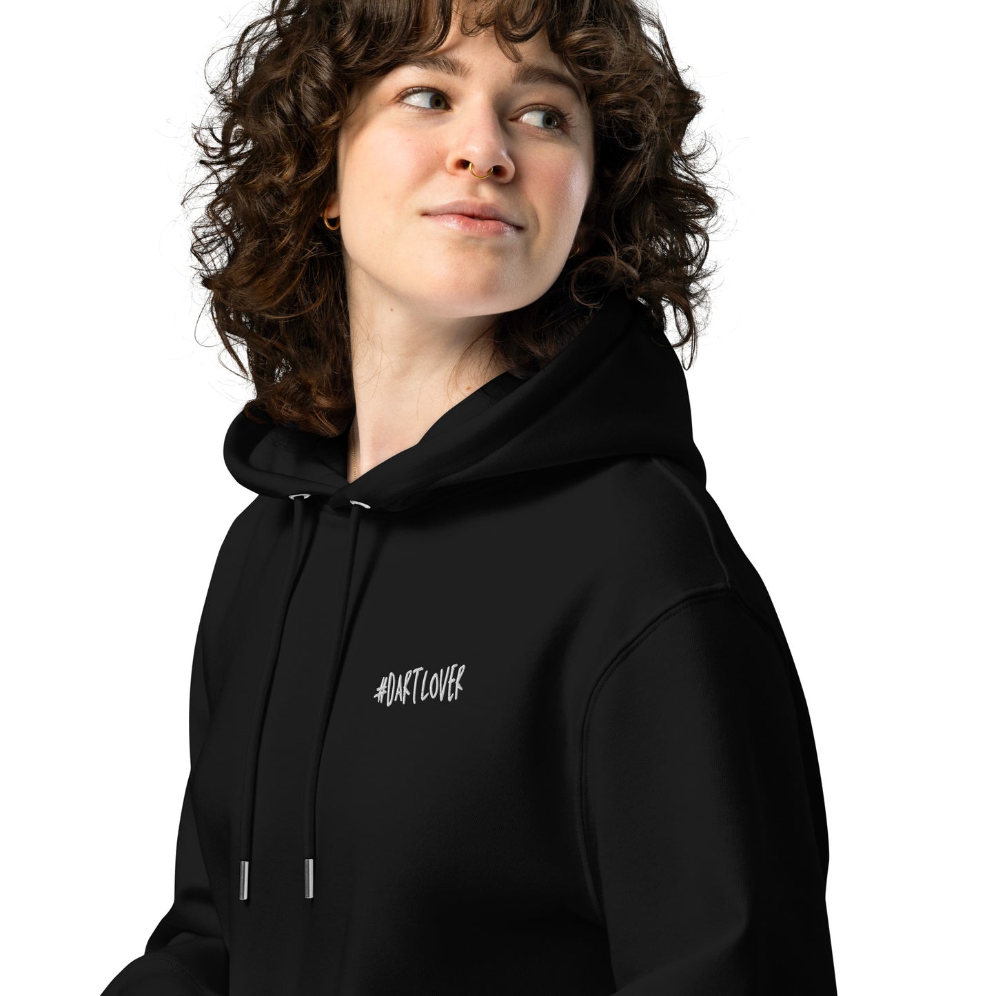 Dartlover | Bestickter Frauen Bio Baumwoll Hoodie