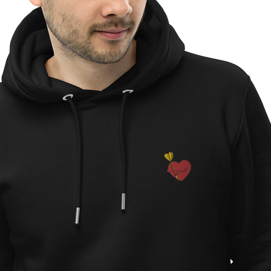 Pfeilhalter | Bestickter Männer Bio Baumwoll Hoodie