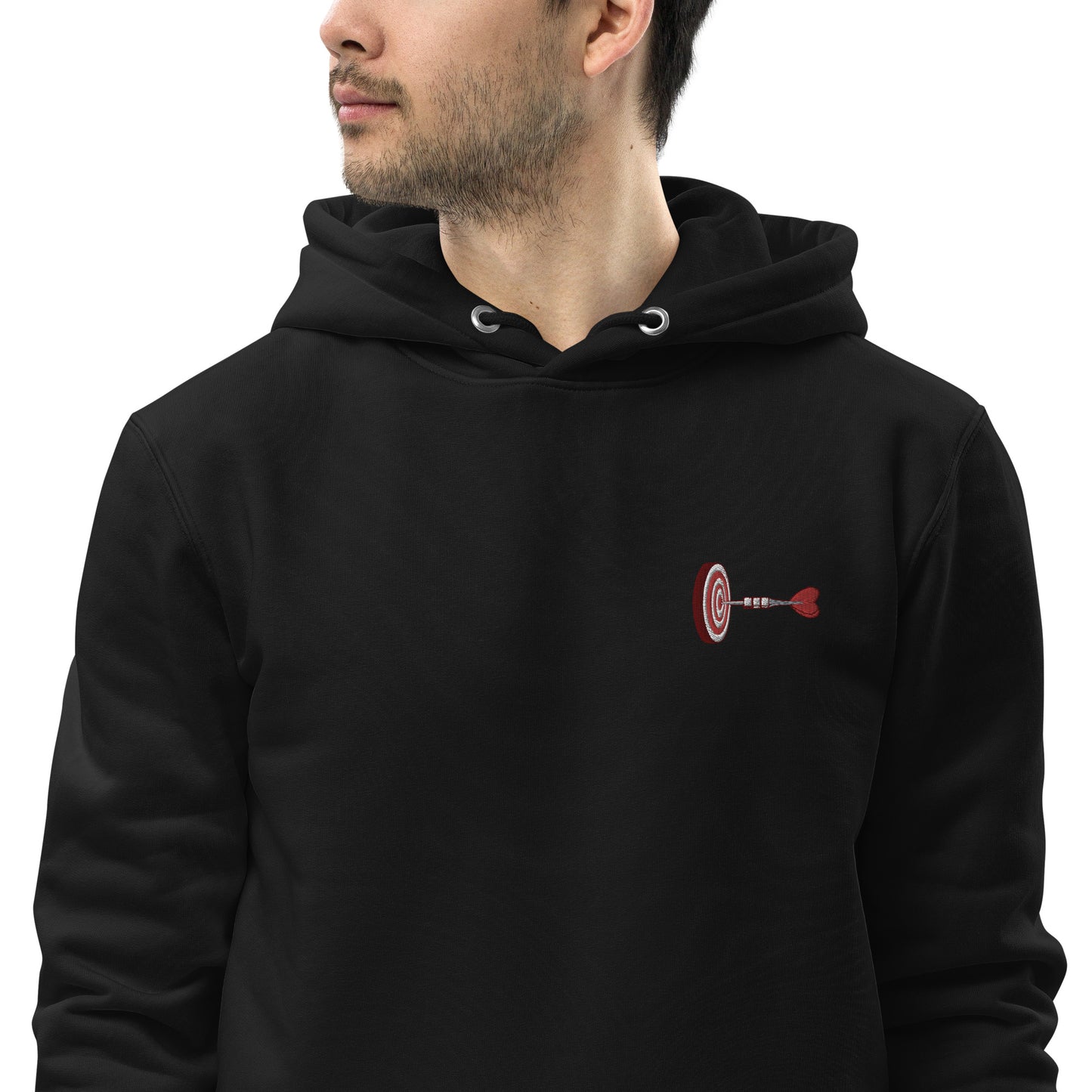 Dartboard | Bestickter Männer Bio Baumwoll Hoodie