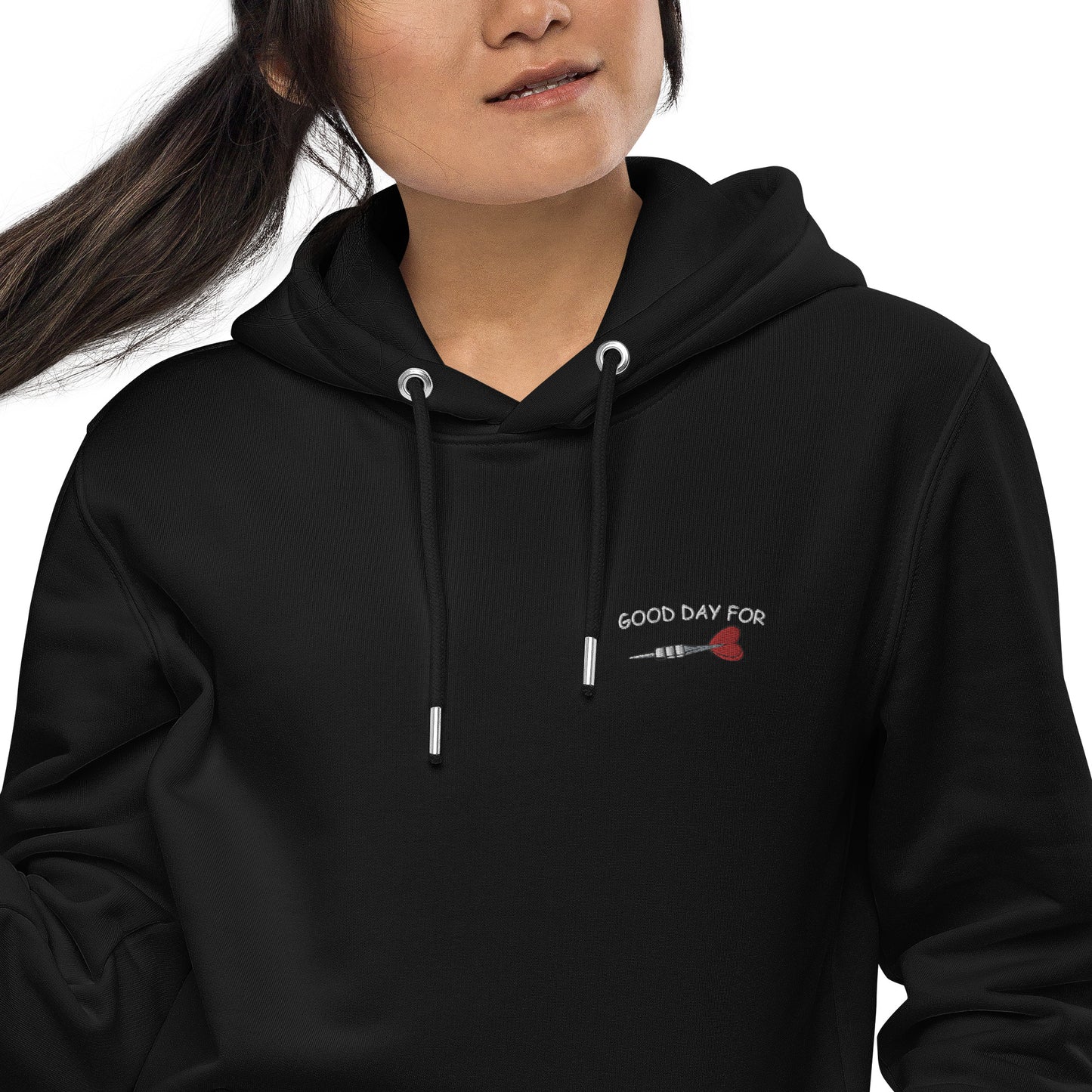 Good Day for Dart | Bestickter Frauen Bio Baumwoll Hoodie