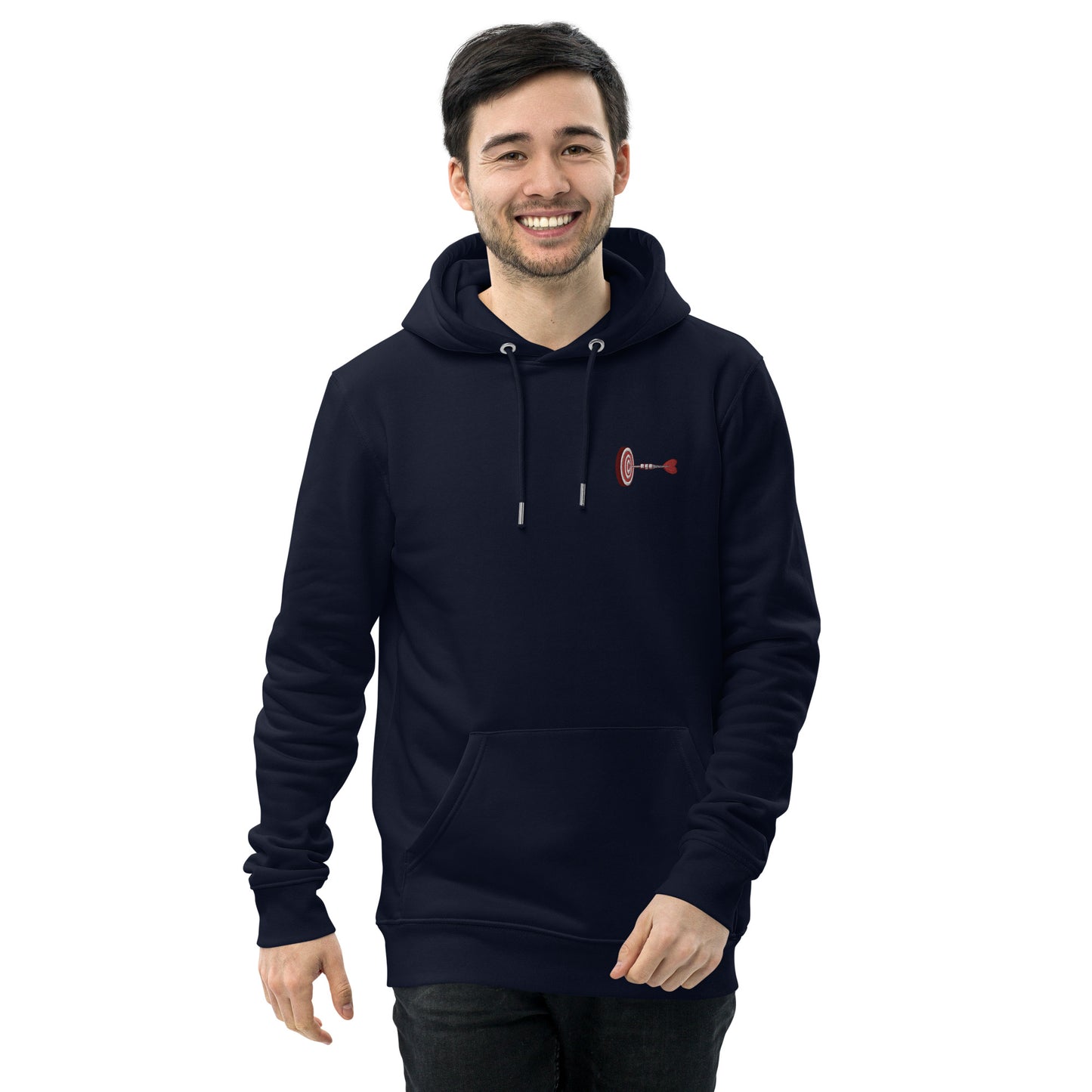 Dartboard | Bestickter Männer Bio Baumwoll Hoodie