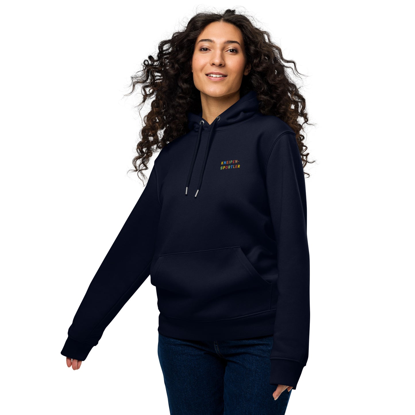 Kneipensportler | Bestickter Frauen Bio Baumwoll Hoodie