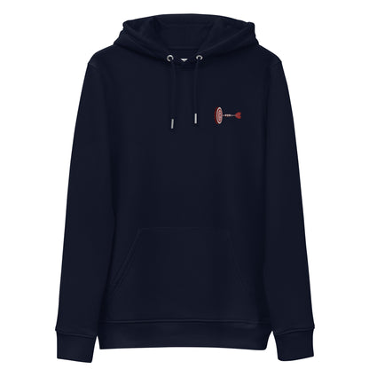 Dartboard | Bestickter Männer Bio Baumwoll Hoodie
