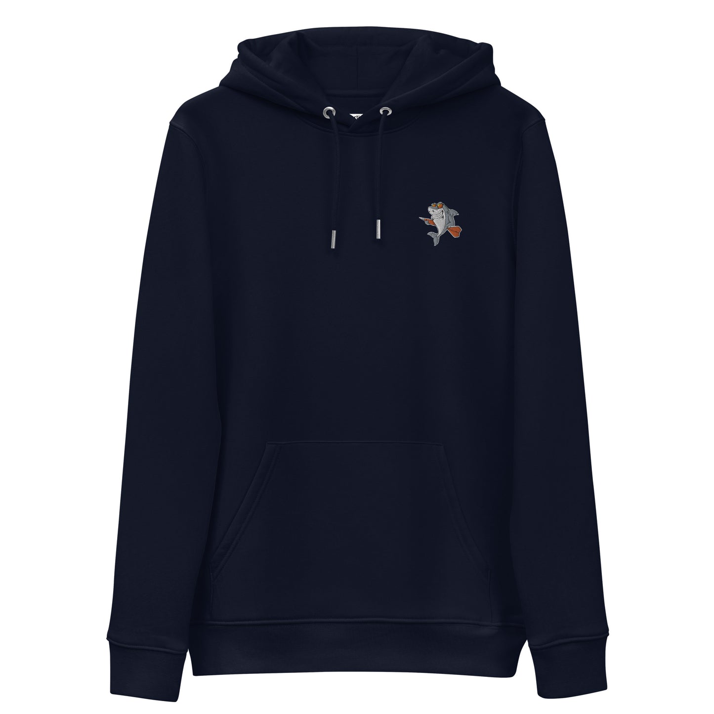 Big Fish! | Bestickter Männer Bio Baumwoll Hoodie