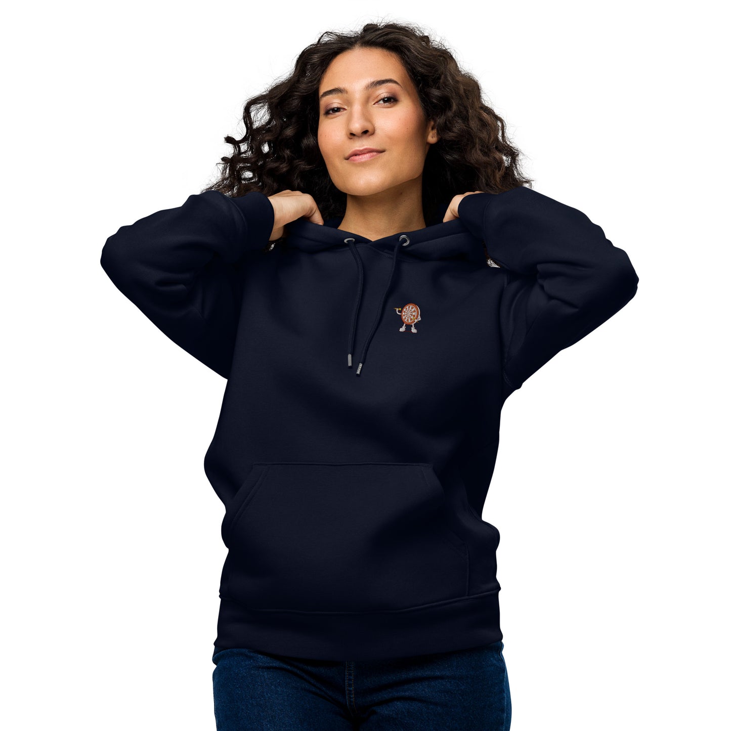Scheibenwerfer | Bestickter Frauen Bio Baumwoll Hoodie