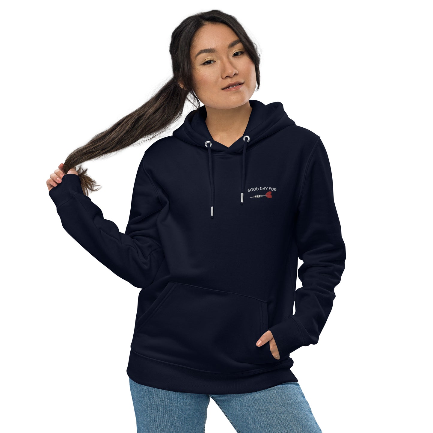 Good Day for Dart | Bestickter Frauen Bio Baumwoll Hoodie