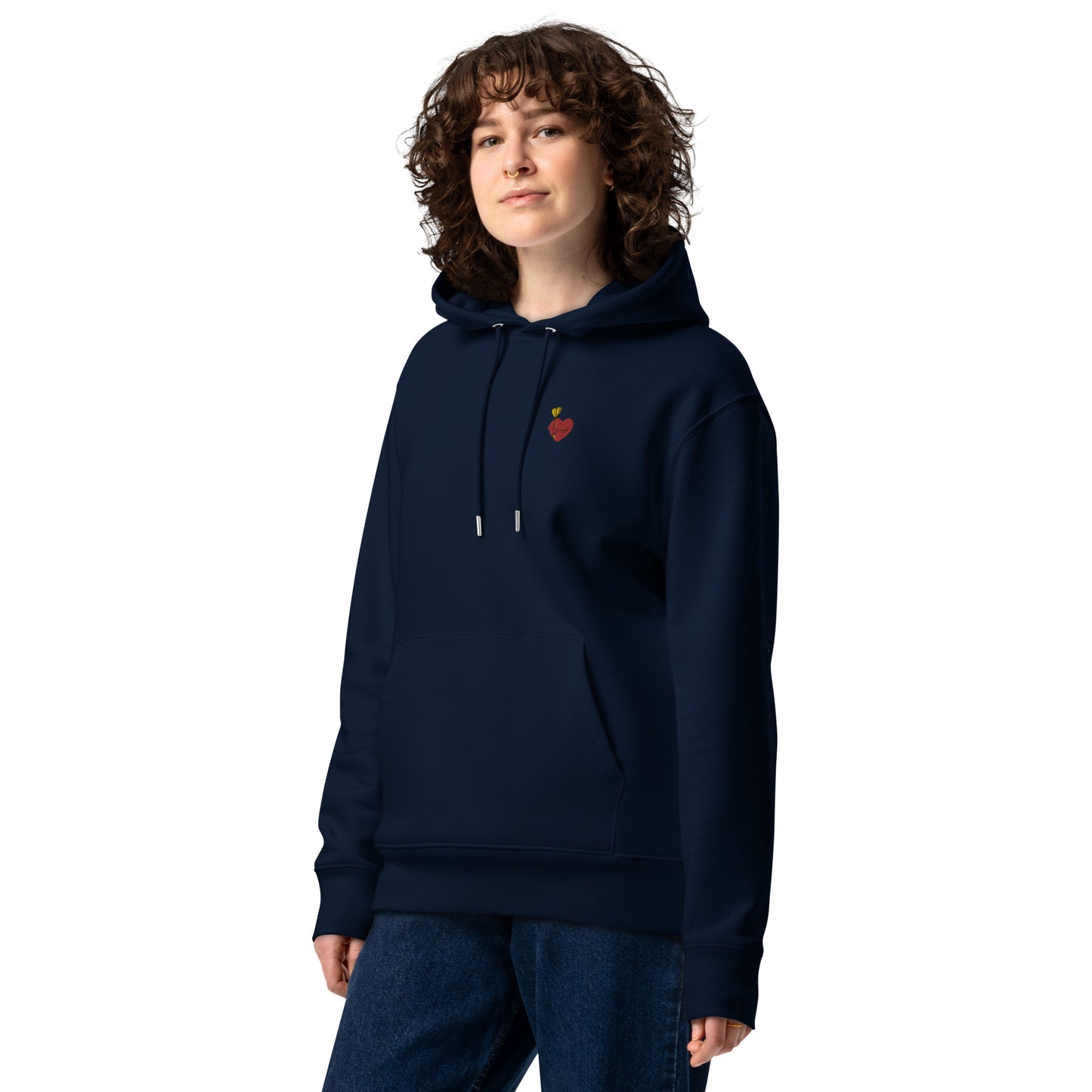 Pfeilhalter | Bestickter Frauen Bio Baumwoll Hoodie