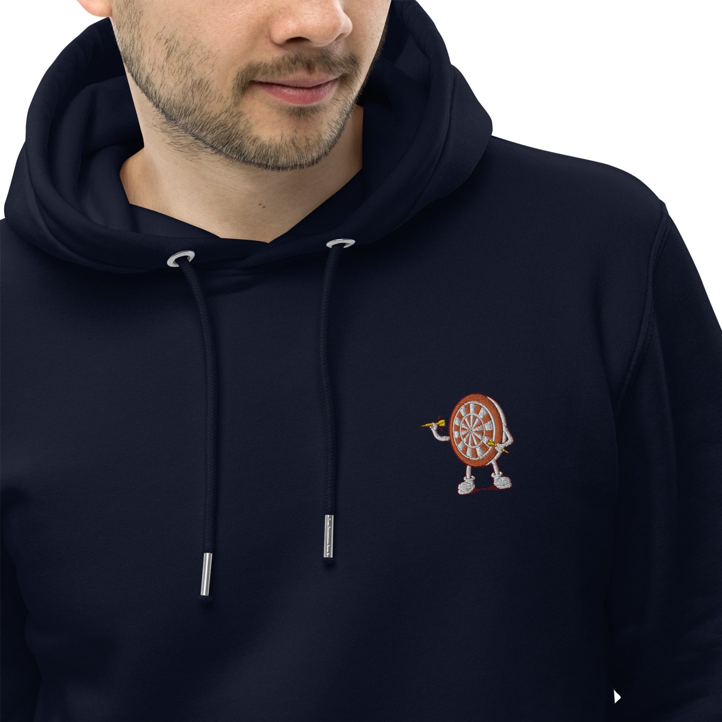Scheibenwerfer | Bestickter Männer Bio Baumwoll Hoodie
