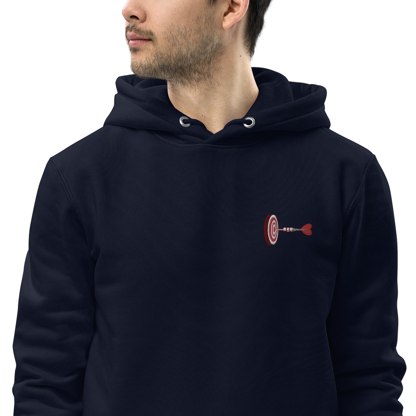 Dartboard | Bestickter Männer Bio Baumwoll Hoodie