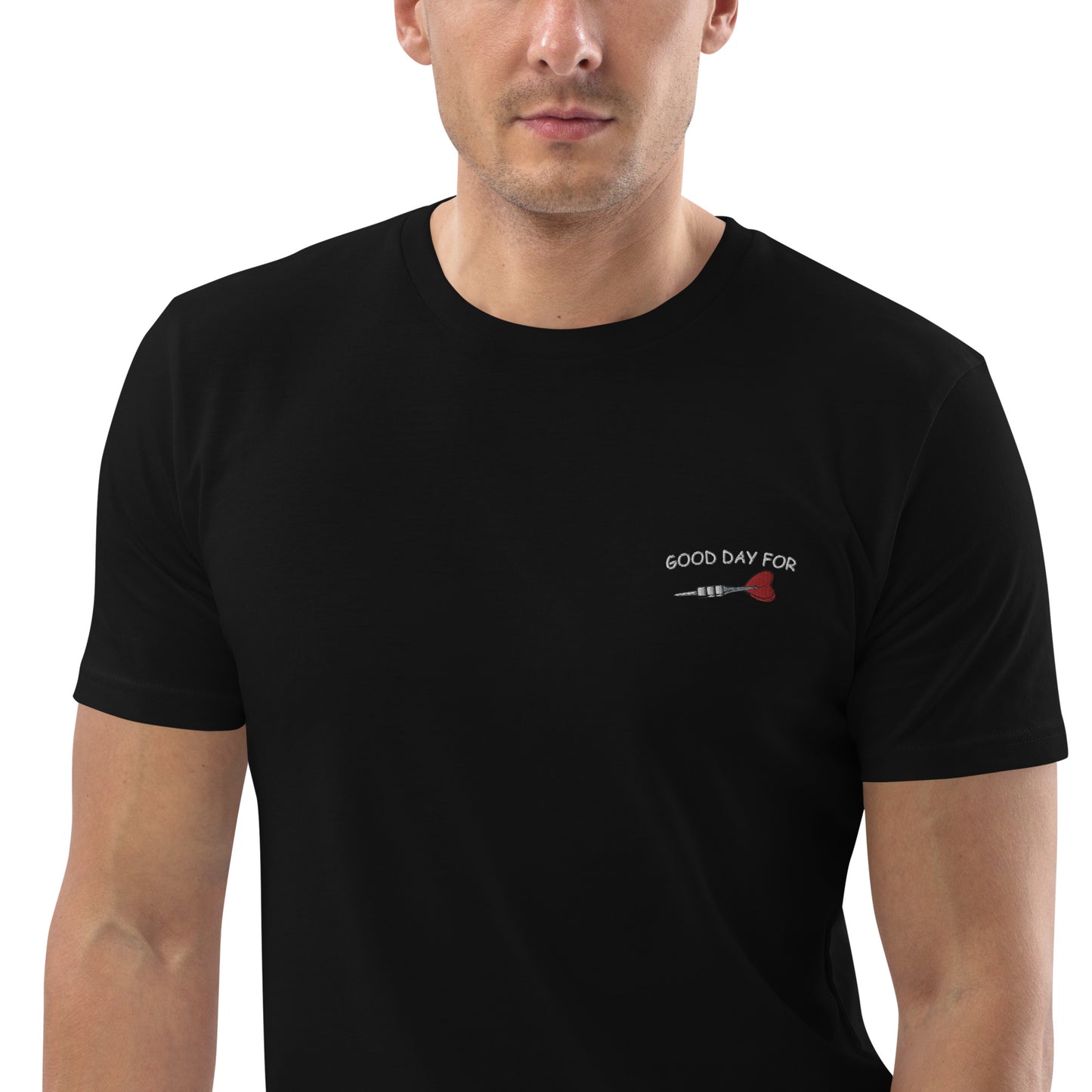Good Day for Dart | Besticktes Männer Bio Baumwoll T-Shirt