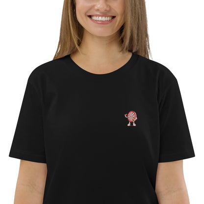 Scheibenwerfer | Besticktes Frauen Bio Baumwoll T-Shirt