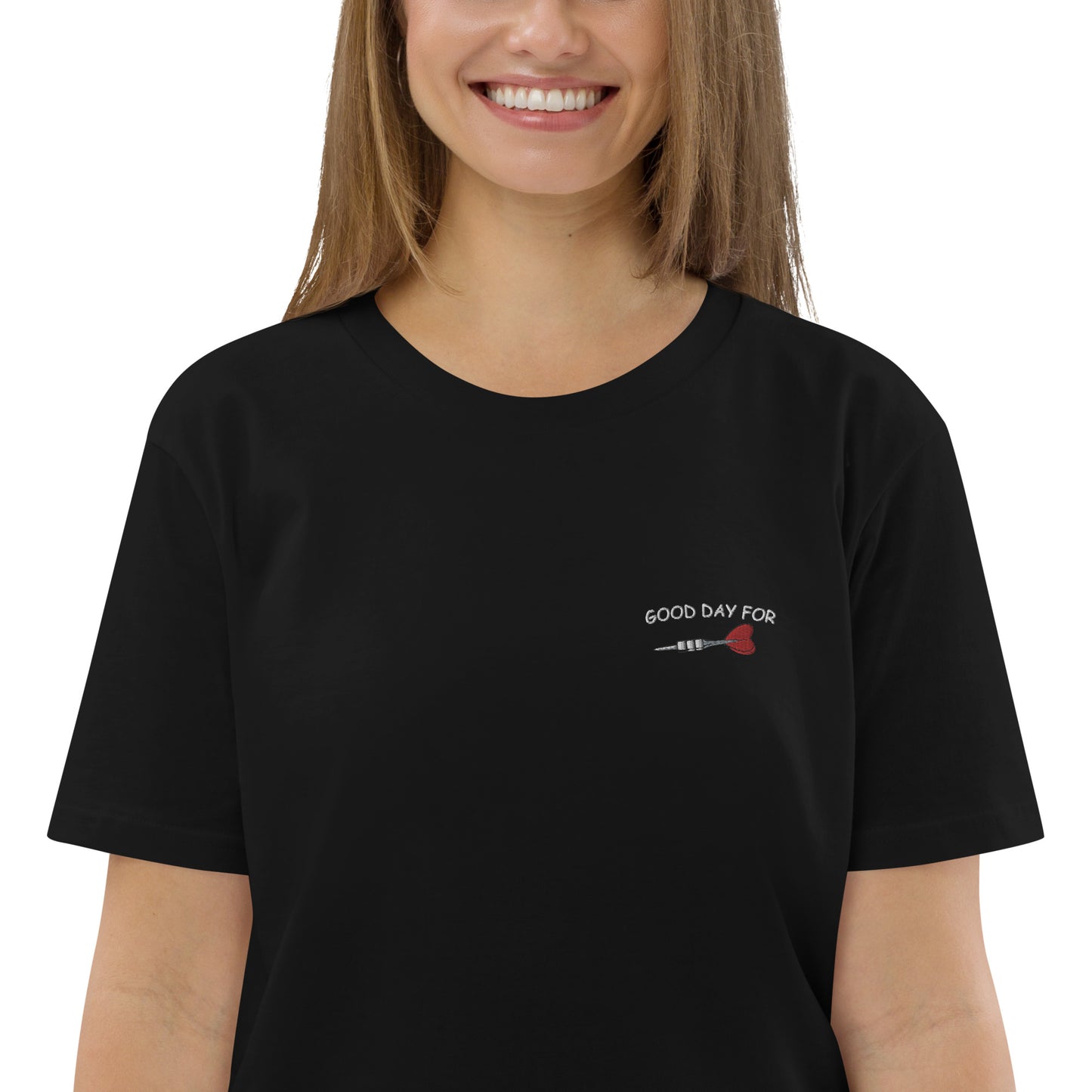 Good Day for Dart | Besticktes Frauen Bio Baumwoll T-Shirt