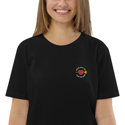 Dartamor | Besticktes Frauen Bio Baumwoll T-Shirt