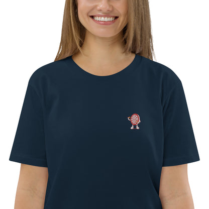 Scheibenwerfer | Besticktes Frauen Bio Baumwoll T-Shirt