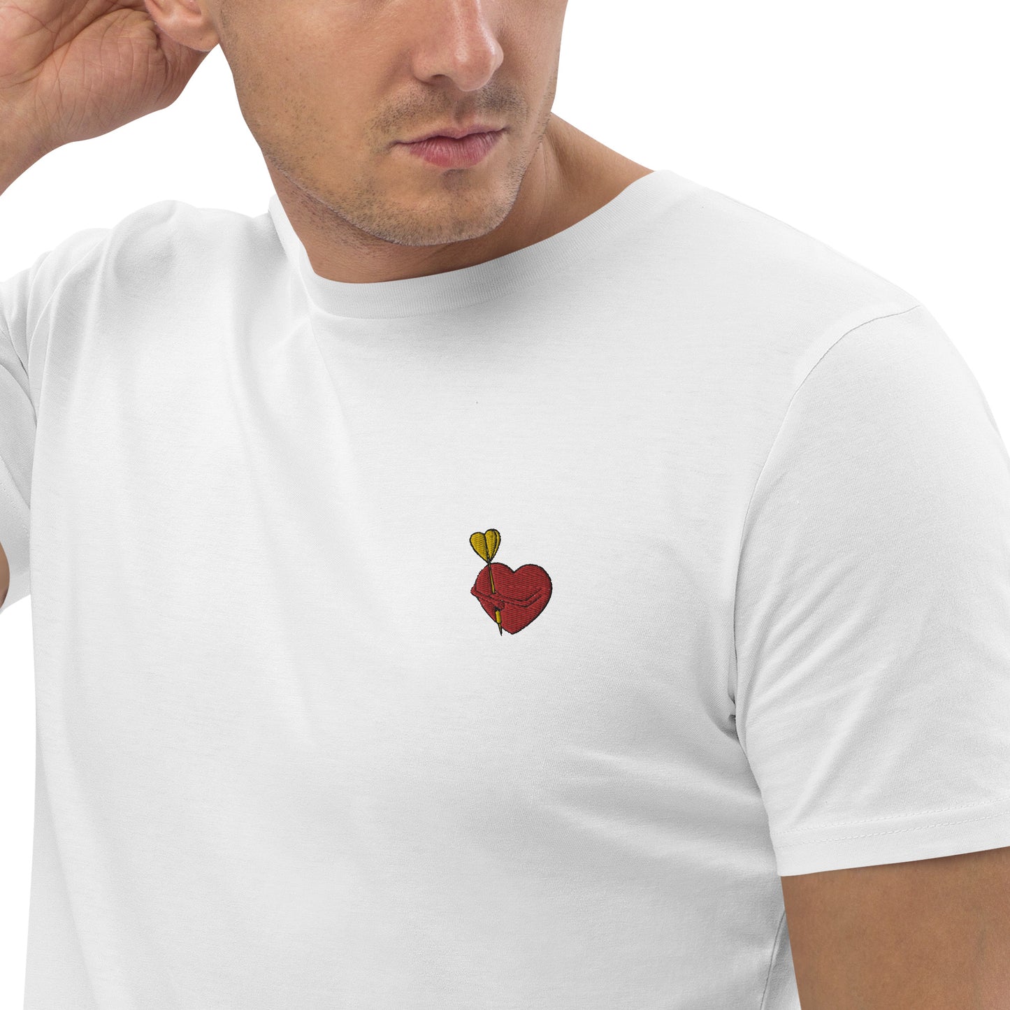 Pfeilhalter | Besticktes Männer Bio Baumwoll T-Shirt