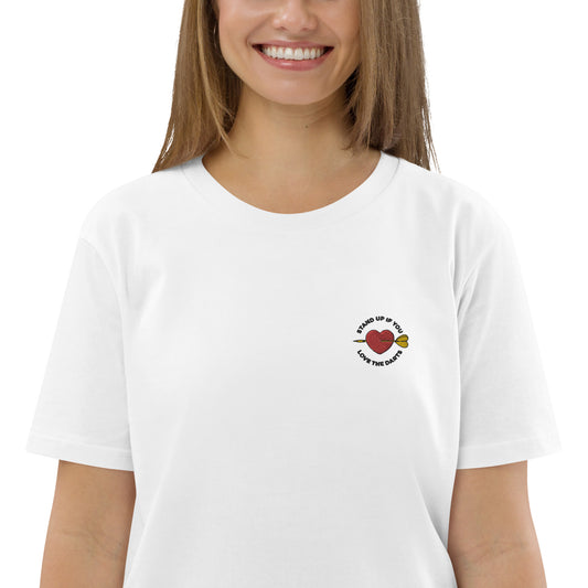 Dartamor | Besticktes Frauen Bio Baumwoll T-Shirt