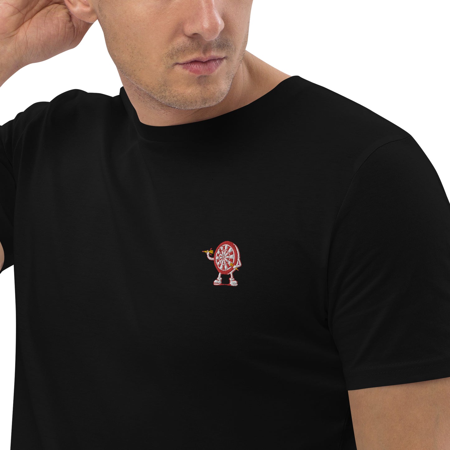 Scheibenwerfer | Besticktes Männer Bio Baumwoll T-Shirt