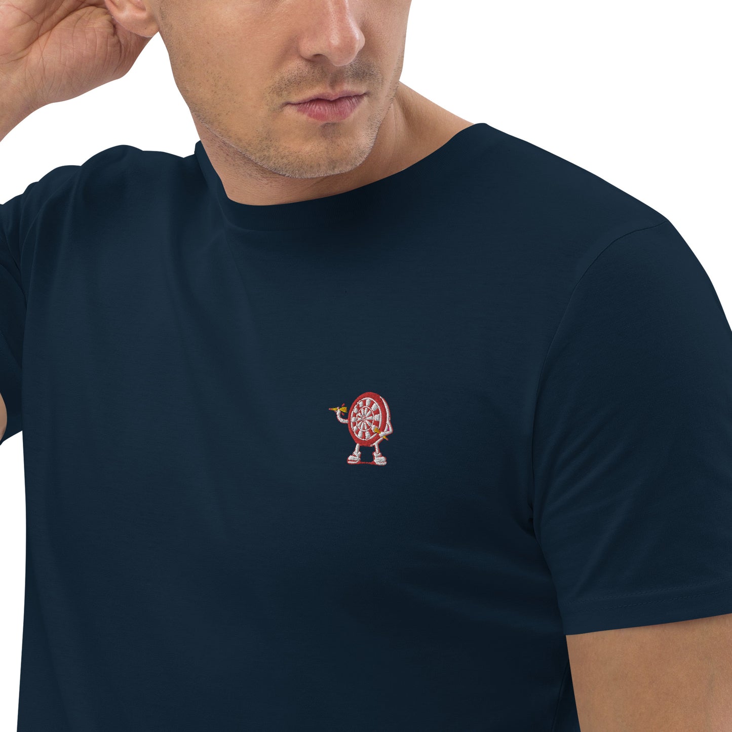 Scheibenwerfer | Besticktes Männer Bio Baumwoll T-Shirt