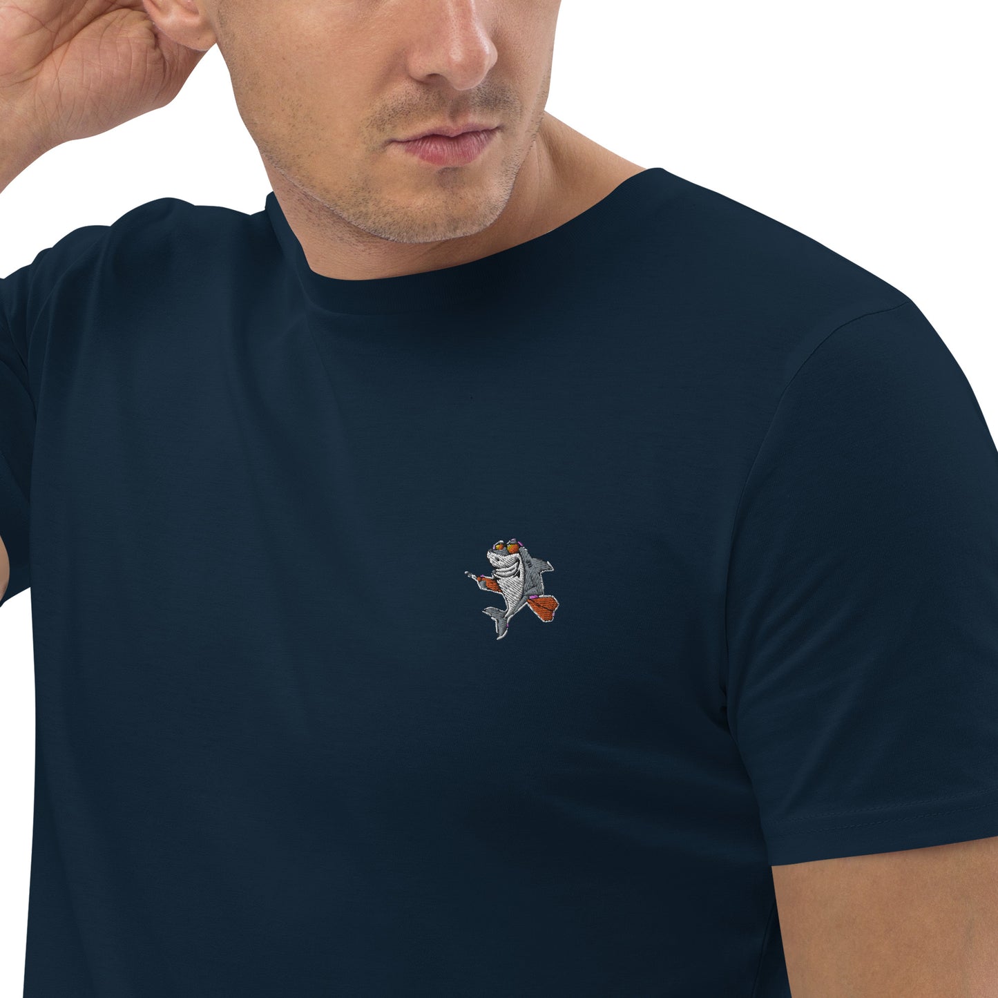 Big Fish! | Besticktes Männer Bio Baumwoll T-Shirt