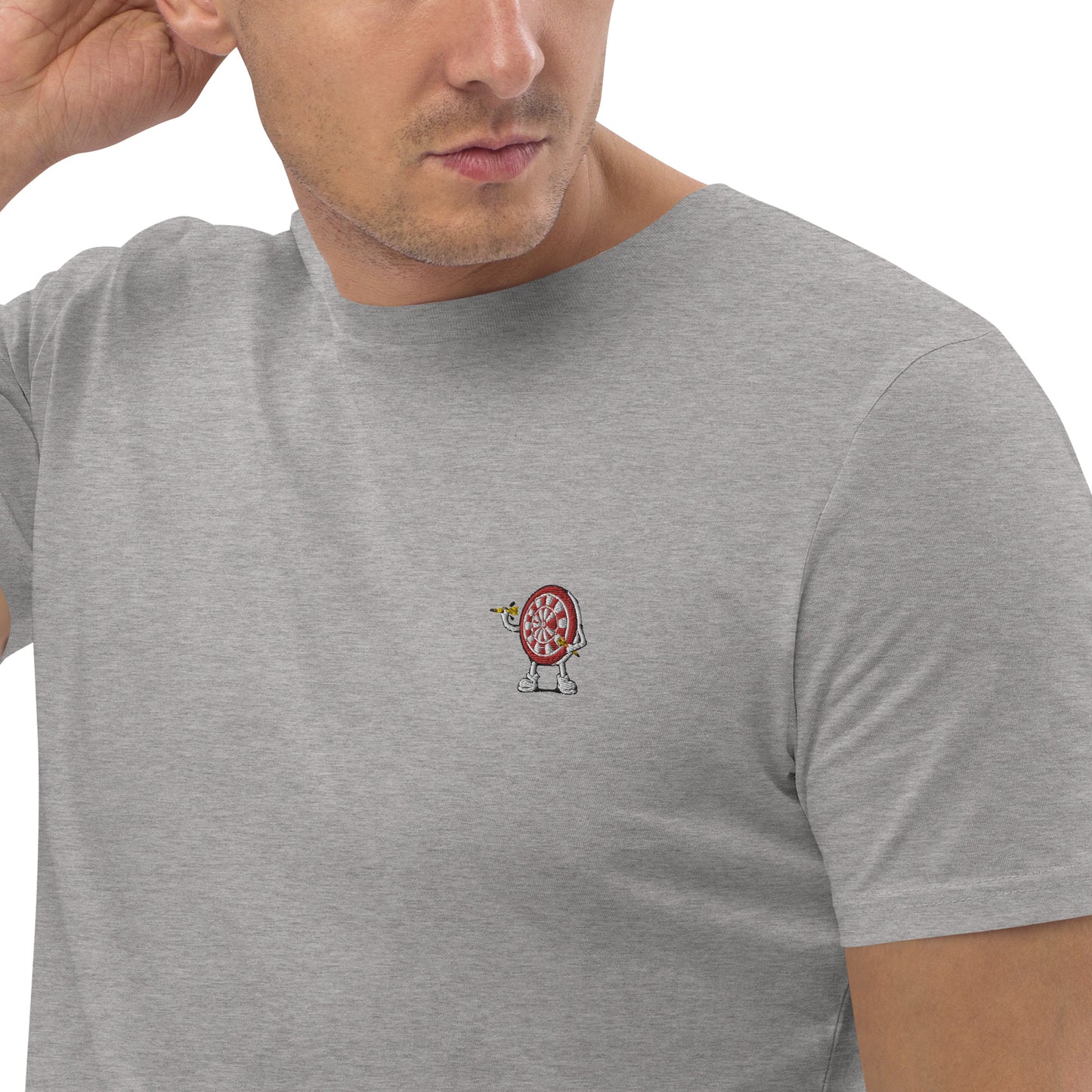 Scheibenwerfer | Besticktes Männer Bio Baumwoll T-Shirt