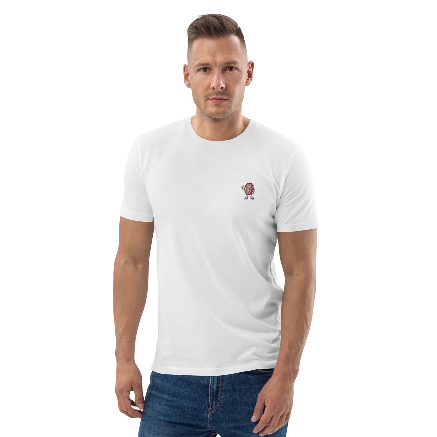Scheibenwerfer | Besticktes Männer Bio Baumwoll T-Shirt