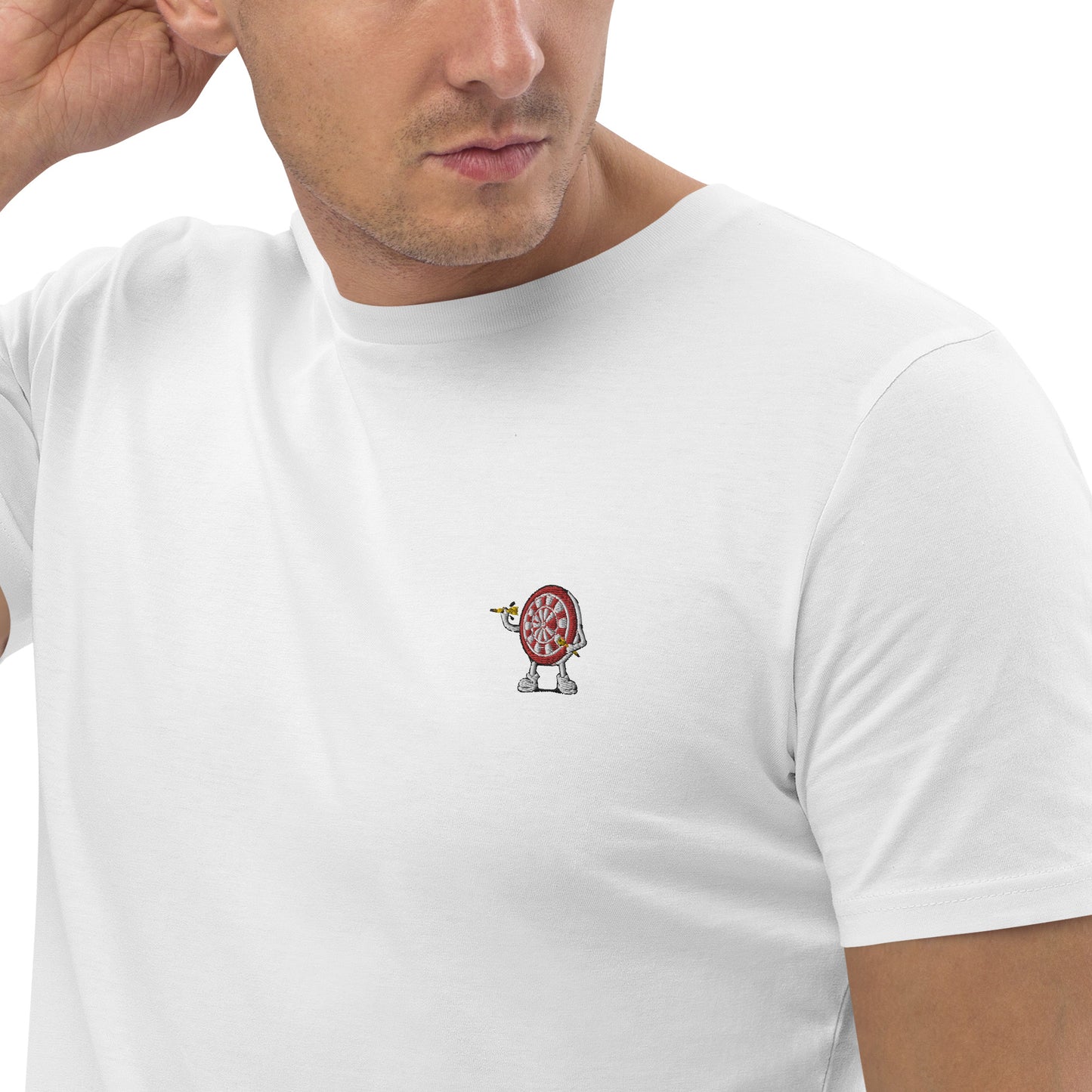 Scheibenwerfer | Besticktes Männer Bio Baumwoll T-Shirt