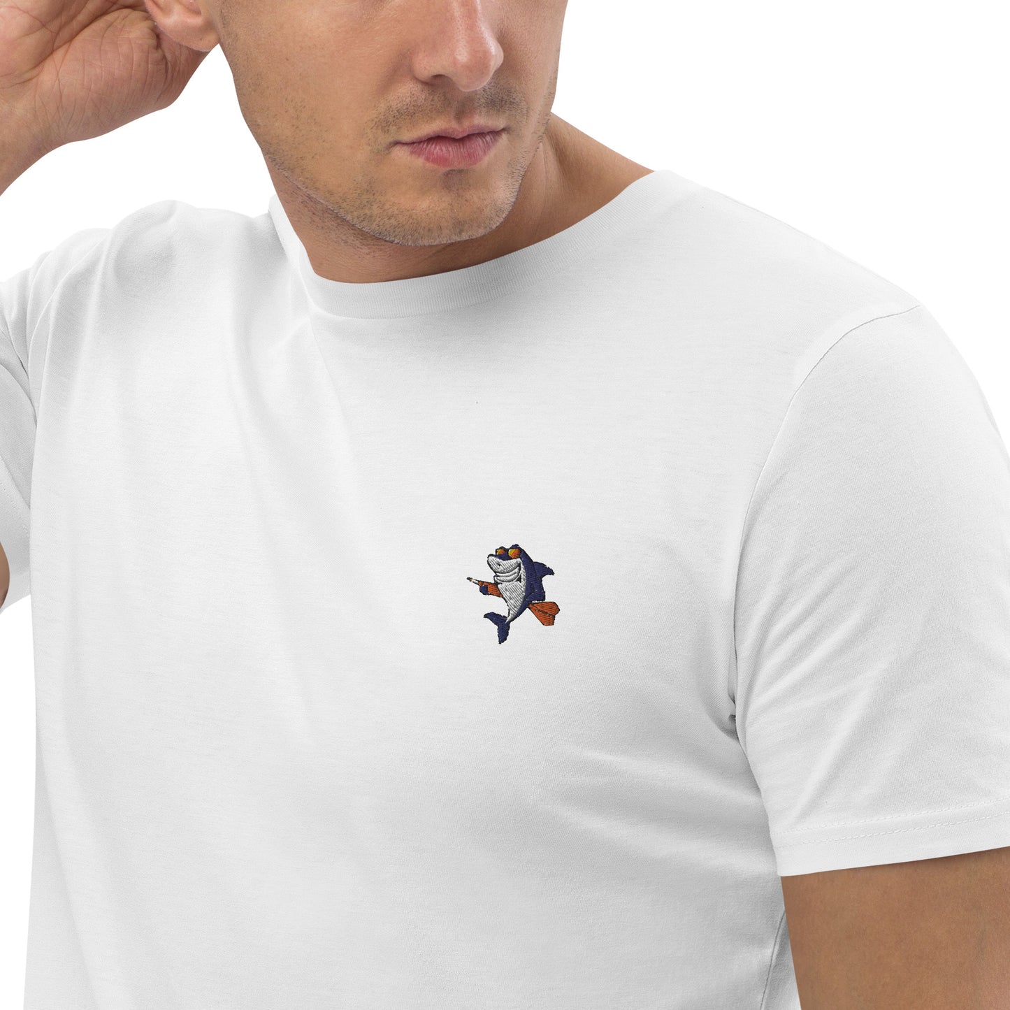 Big Fish! | Besticktes Männer Bio Baumwoll T-Shirt