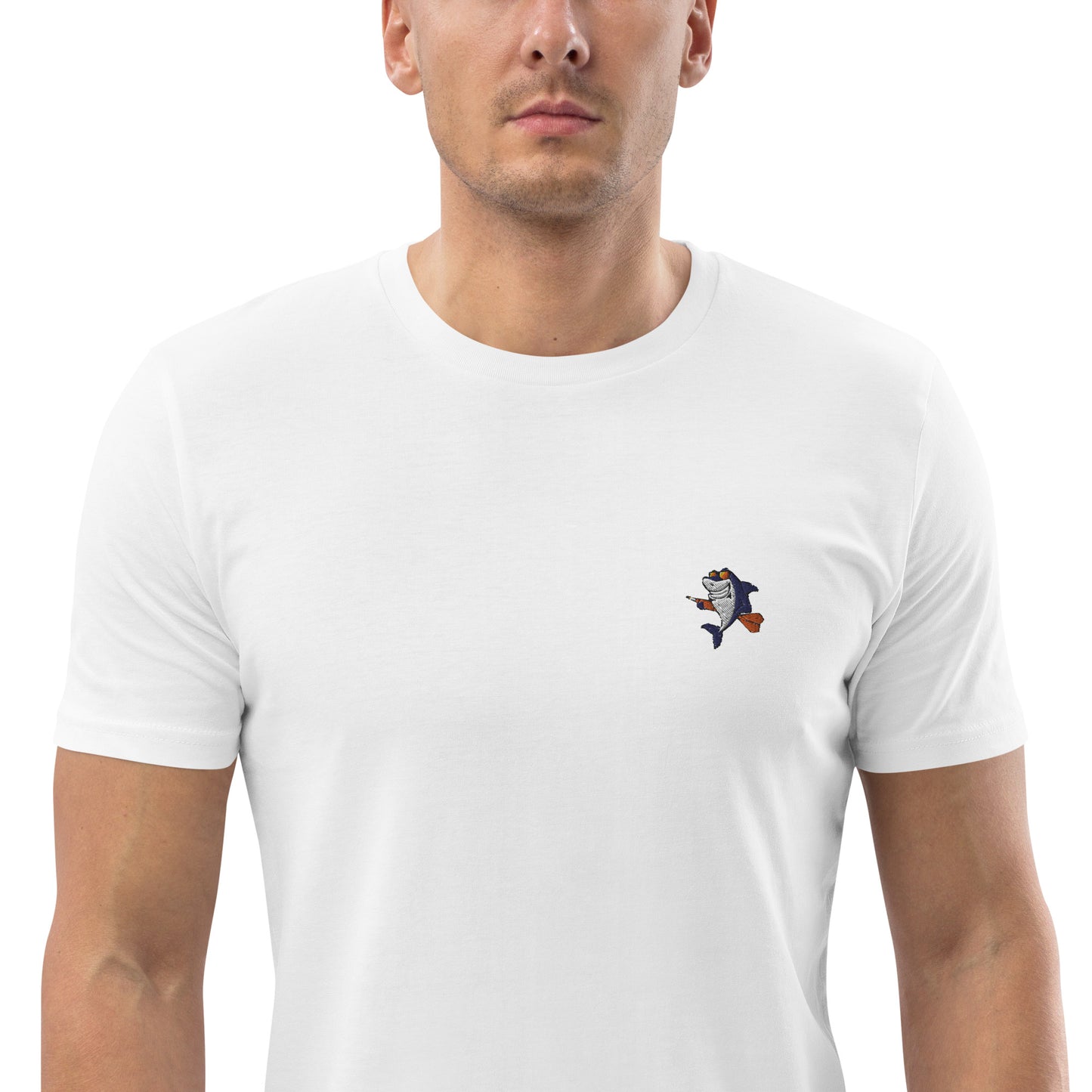 Big Fish! | Besticktes Männer Bio Baumwoll T-Shirt